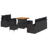 vidaXL Set Divano da Giardino 8 pz Nero polyrattan