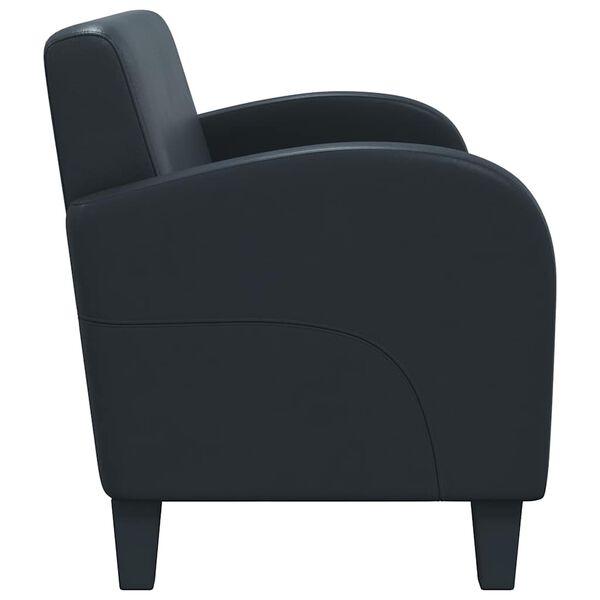 vidaXL Divano a 2 Posti in Pelle Artificiale Nero