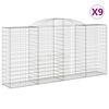 vidaXL Cesti Gabbioni ad Arco 9 pz 300x50x140/160 cm Ferro Zincato