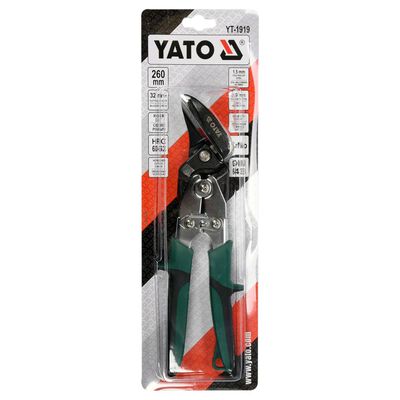 YATO Cesoia per Latta Ideal Taglio a Destra 260 mm Verde