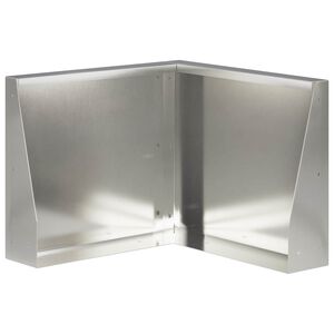 vidaXL Muro di contenimento 50 x 50 x 30 cm Acciaio Inox Argento