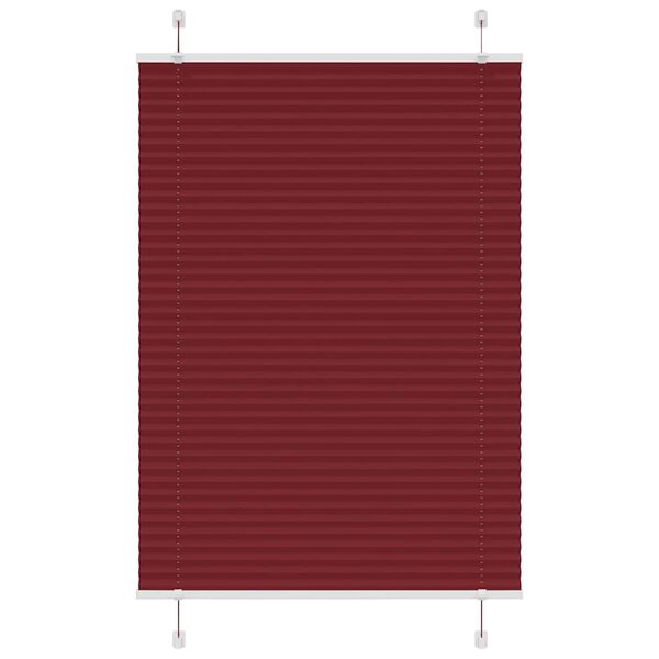 vidaXL Tenda Plissettata Rosso Bordeaux 90x150 cm Larghezza Tessuto