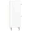 vidaXL Credenza 69,5x34x90 cm in Legno Multistrato Bianco Lucido