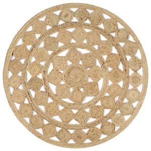 vidaXL Tappeto Lavorato a Mano in Juta Intrecciata 120 cm