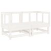 vidaXL Divani Angolari da Giardino 2 pz Bianchi Legno Massello di Pino