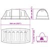 vidaXL Tenda Familiare a Tunnel per 6 Persone Mimetica Impermeabile