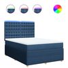 vidaXL Giroletto a Molle con Materasso Blu 140x190 cm in Tessuto