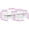 vidaXL Set Divani da Giardino 7 pz in Legno Massello Abete Douglas