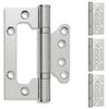 vidaXL Cerniera 4 pz 100 x 75 x 13 mm Argento Acciaio