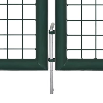 vidaXL Cancello per recinzione doppio in acciaio rivestito a polvere