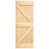 vidaXL Porta Scorrevole con Set Hardware 70x210 cm Legno Massello Pino