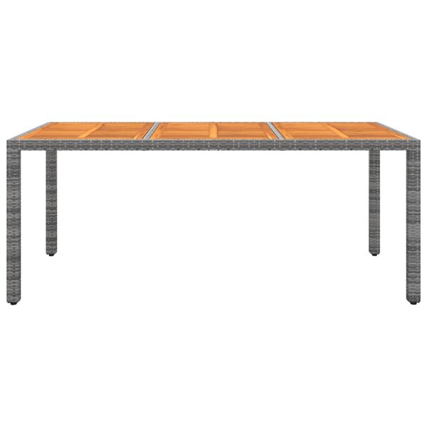 vidaXL Set Mobili da Pranzo per Giardino 9 pz in Polyrattan Grigio