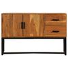 vidaXL Credenza Marrone 110x30x70 cm in Legno Massello di Acacia