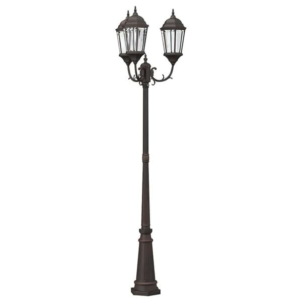vidaXL Luce da Giardino Bronzo 61 x 53 x 235 cm Alluminio e vetro