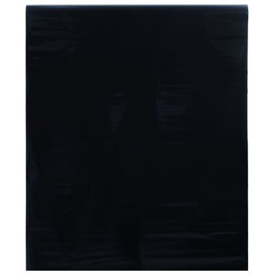 vidaXL Pellicola Vetri Statica Smerigliata Nera 90x1000 cm PVC