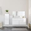 vidaXL Set Mobili da Bagno 3 pz Bianco Lucido in Legno Multistrato