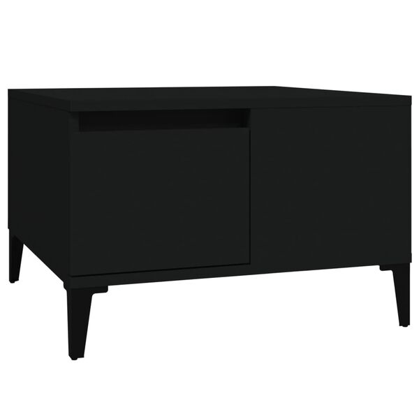 vidaXL Tavolino da Salotto Nero 55x55x36,5 cm in Legno Multistrato