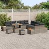 vidaXL Set Divano da Giardino 13 pcs Grigio polyrattan