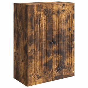 vidaXL Mobiletto a muro Rovere Fumo 66 x 34,5 x 90 cm