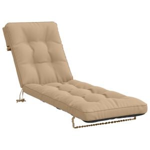 vidaXL Cuscino per Lettino VIANEN 100% Poliestere Sabbia