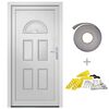 vidaXL Porta Ingresso Bianca 110x210 cm in PVC