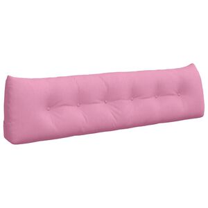 vidaXL Cuscino per Schiena Rosa 180 x 24 x 50 cm Tessuto