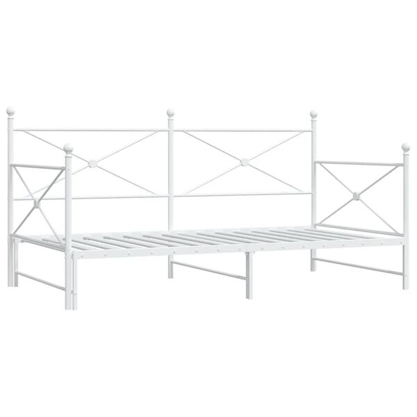 vidaXL Divano Letto Estraibile senza Materasso 100x190 cm in Acciaio