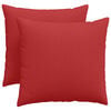 vidaXL Cuscini da Divano 2 pz Tessuto Rosso 50 x 50 cm