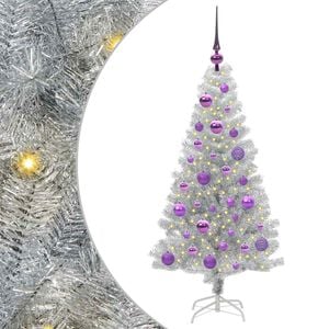 vidaXL Albero di Natale Argento 120 cm PET