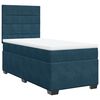 vidaXL Giroletto a Molle con Materasso Blu 100x200 cm in Velluto