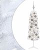 vidaXL Albero di Natale Artificiale Slim con Palline 120 cm 150 LED