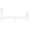 vidaXL Giroletto con Testiera e Pediera Metallo Bianco 107x203 cm
