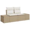 vidaXL Set Divano da Giardino con cuscino 9 pcs Beige Poly Rattan