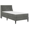 vidaXL Struttura letto con materasso Grigio scuro 80 x 200 cm Velluto