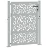 vidaXL Cancello da giardino 100x125 cm in acciaio corten con design a foglia
