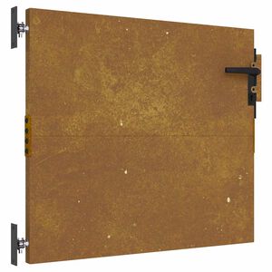 vidaXL Cancello da giardino 85x75 cm in acciaio Corten