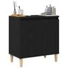 vidaXL Armadio per Lavabo da Bagno Rovere Nero 58 x 33 x 60 cm