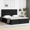 vidaXL Letto con contenitore e LED Nero 160 x 200 cm Pelle Sintetica