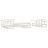 vidaXL Set Salotto da Giardino 8 pz in Legno Massello di Pino Bianco