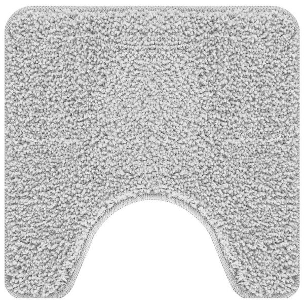 vidaXL Tappeto Antiscivolo per Bagno con Taglio per Toilette Grigio