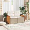 vidaXL Divano da Giardino con Cuscini a 2 Posti Beige in Polyrattan