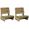 vidaXL Sedie da Giardino 2 pz 60x64x70,5cm in Legno di Pino Impregnato
