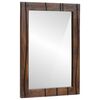 vidaXL Specchio da bagno Rettangolare Noce 50 x 2,5 x 70 cm