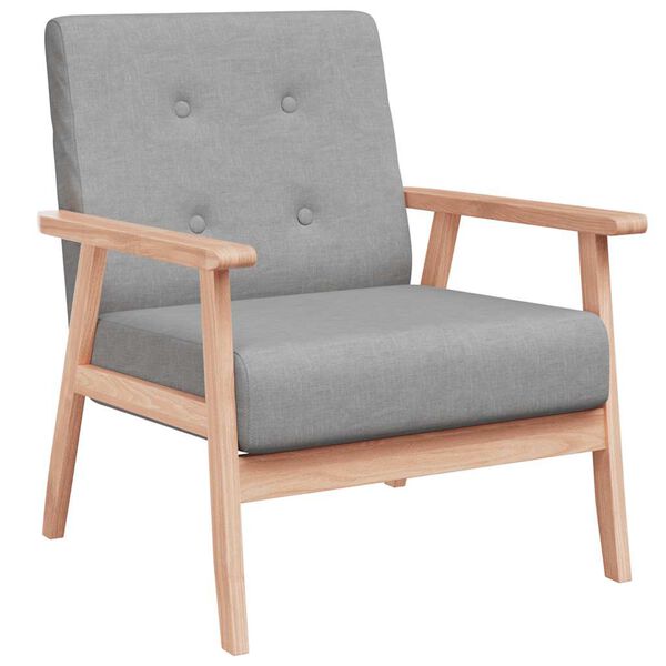 vidaXL Poltrona Grigio Chiaro in Tessuto