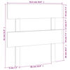vidaXL Testiera per Letto Nera 93,5x3x81cm in Legno Massello di Pino