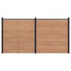 vidaXL Pannello di Recinzione 2 pcs WPC e Alluminio Marrone