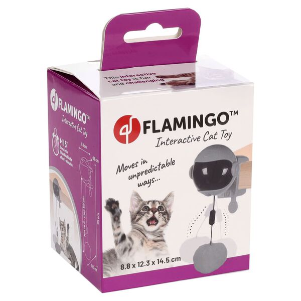 FLAMINGO Giocattolo Elettronico Interattivo per Gatti Yoyo Grigio
