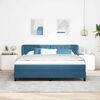 vidaXL Letto a molle con materasso Blu scuro 180 x 200 cm Velluto