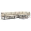 vidaXL Set Divani da Giardino 7 pz con Cuscini Antracite in Polyrattan