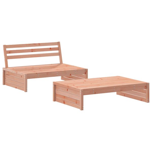 vidaXL Set Divani Giardino 2 pz con Cuscini Legno Massello di Douglas